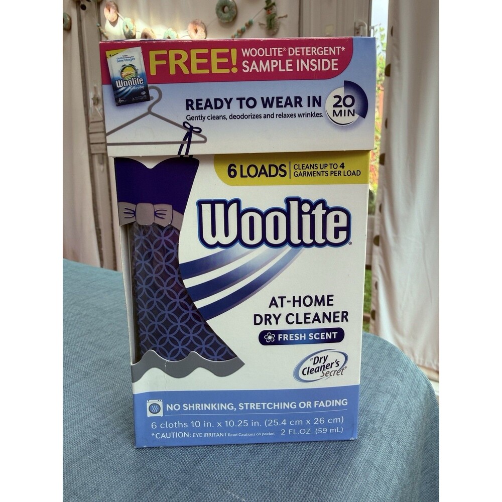 Woolite 20 Min Dry Care Cleaner at Home 6 Loads up to 30 Garments NEW Sealed